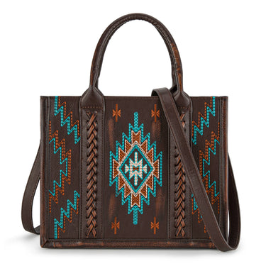Montana West Embroidered Aztec Tote/Crossbody - MW1317G-8899