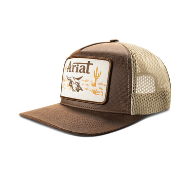 Ariat Snap Back Oilskin Desert Patch Baseball Cap - A300094602