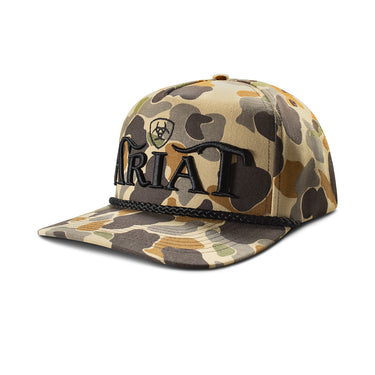 Ariat Snap Back Camo 3D Embroidered Tan Baseball Cap - A300094708