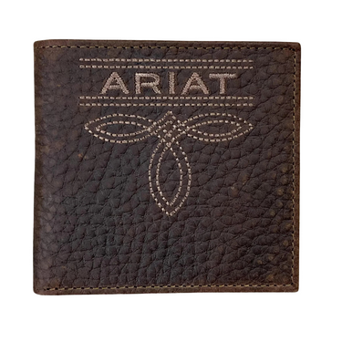 Ariat Large Brown Bug Stitch Bifold Style Wallet - A3563502