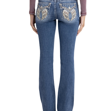 Women's Miss Me Charmeine Wings Bootcut Jeans M5082B213V
