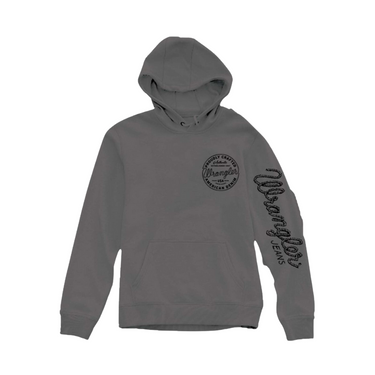 Wrangler Gray Graphic Hoodie - Regular Fit