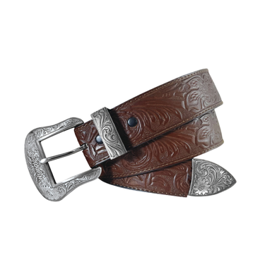 Ladies' Wrangler Floral Embossed Leather Belt 7912390-259