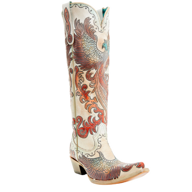 Women's Fire Phoenix Hand Tooled and Painted Tall Western Boot by Corral A4516