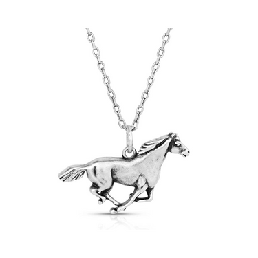 Running Horse Pendant Necklace-NC5659