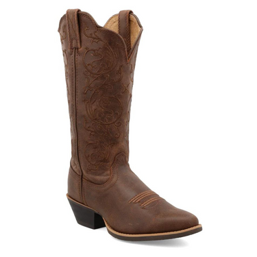 Women's Brown Embroidered Floral Western Boot By Twisted X WWT0037