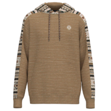 Men's Light Brown White Pattern Hoodie by Hooey HH1230LTBR