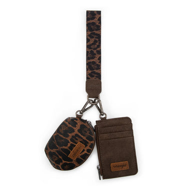 Wrangler Leopard Print Dual Pouch Wristlet - WG296-W0051
