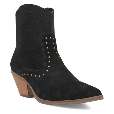 Miss Priss Leather Boot - Black/Black - DI183-BK