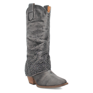 Eye Candy Denim Boot - Black/Black - DI177-BK