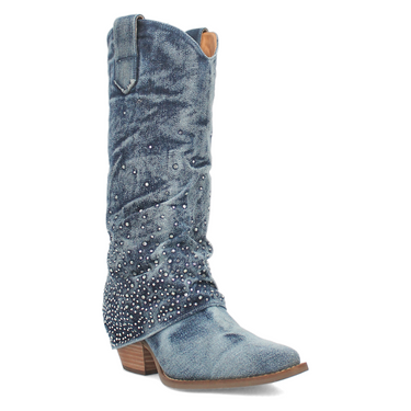 Eye Candy Denim Boot - Blue/Blue - DI177-BL