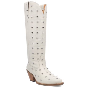 Broadway Bunny Leather Boot - White/White - DI155-WH