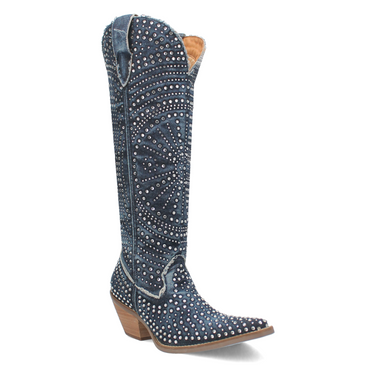 Honkytonk Honey Denim Boot - Blue/Blue - DI162-BL