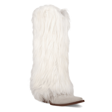 Snuggles Leather Boot - White/White - DI189-WH