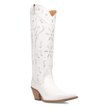 Rhymin Leather Boot - White/White - DI201-WH
