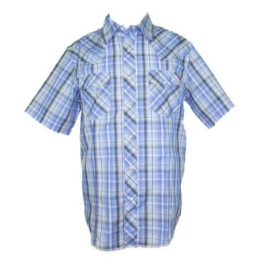 Wrangler® Fashion Snap Short Sleeve Shirt Blue 112344823