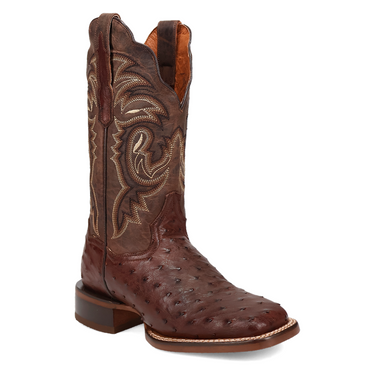 Kylo Full Quill Ostrich Boot - Chocolate/Chocolate - DP5250