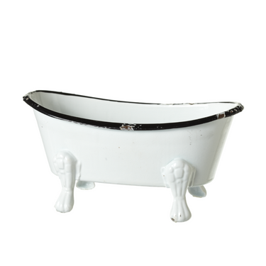 Black & White Enamel Mini Bathtub 151072