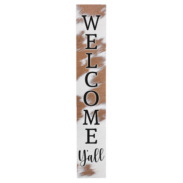 Welcome Y'all Cowhide Decor POB1027