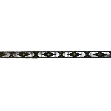 Beaded Hat Band Black,White,Gold B1-U