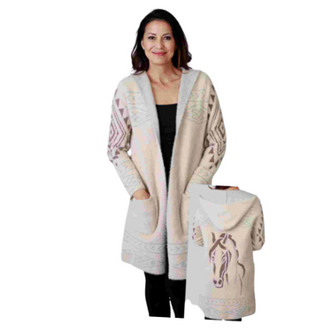 Women's Fanny Cardigan with Horse