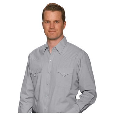 Men's Solid Long Sleeve Shirt in Grey by Ely Walker 15201905-80