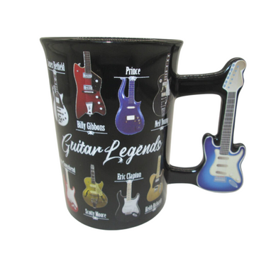 Music Legends Mug - Rock 'N' Roll with Guitar Handle