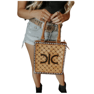 Womens Tooled Leather Tote one of a kind