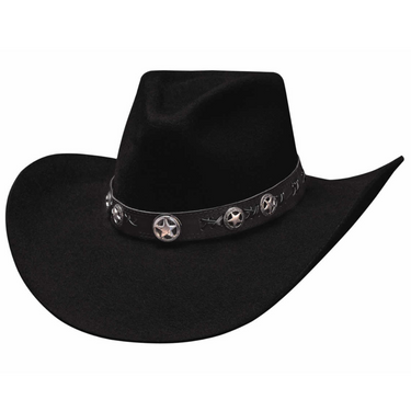 Bullhide Black Star Studded Felt Cowboy Hat 0471BL