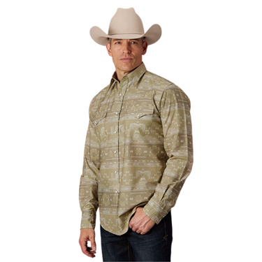 Men's Long Sleeve Pearl Snap Shir