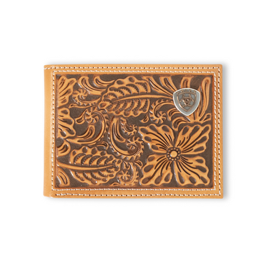 Natural Rodeo Wallet Floral Embossed Logo By Ariat A3559848