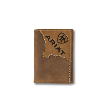 Brown Tirfold Wallet With Embossed Logo By Ariat A3552744