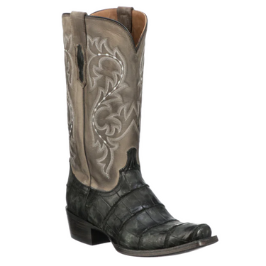 Men's Burke Black Giant Gator Boots By Lucchese M3196.74