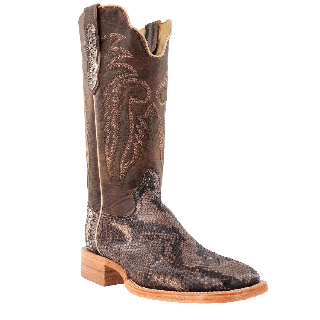 Men's Rustic Python Belly Boots By R.Watson RW7913-2 – Cowtown Cowboy ...