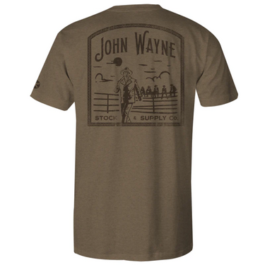 John Wayne Light Brown T-Shirt Hooey HT1647LTBR