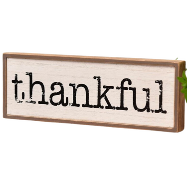 Thankful Wood Wall Plaque by Giftcraft 088514