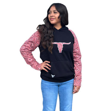 Women's Americana Bandana Skull Fleece Hoody - 271400-200-W