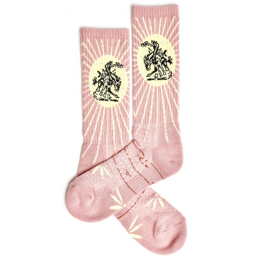 Fringe Pink Bucking Horse Performance Sock LC12-12112