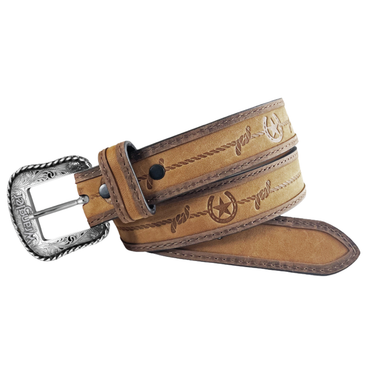 Boy's Wrangler Horseshoe Tan Belt