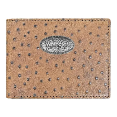 Wrangler Ostrich Print Leather Bi-Fold Wallet 7603002