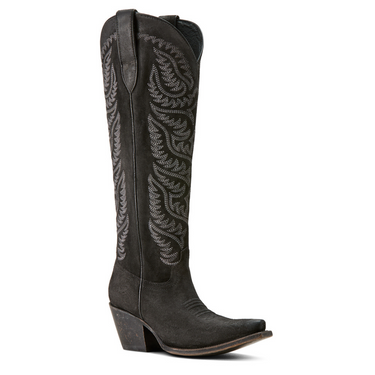 Women's Laramie StretchFit Western Boot in Black Suede by Ariat 10046988