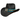 Black Cowboy Hat with Turquoise Striped Band ST-119