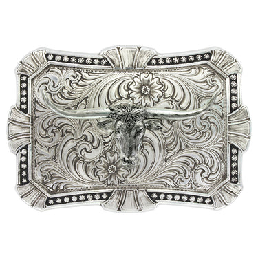 Antiqued Trailblazer Buckle with Longhorn-22718RTS-767