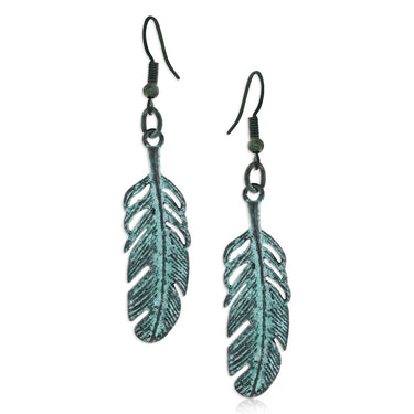 Turquoise Feather-Flying Attitude Earrings AER4859