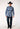 Men's Long Sleeve Plaid Shirt with Embroidery Detail 01-001-0016-1065 BU 