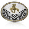 Bold Southwest Buckle With End of the Trail By Montana Silversmiths 50317-595