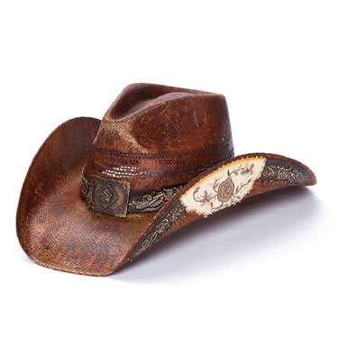 Genuine Bangora Running Wild Straw Western Hat by California Hat Co CA-2020