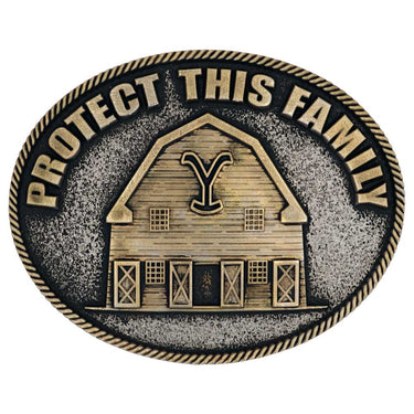 The Yellowstone Y Protect Family Belt Buckle A909YEL