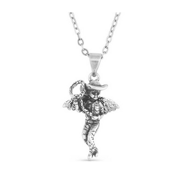 Amberley's Cowboy Angel Necklace by Montana Silversmiths NC5337