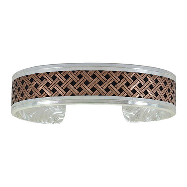 Classic Legacy Weave Crossing Paths Cuff Bracelet - BC3913BRS